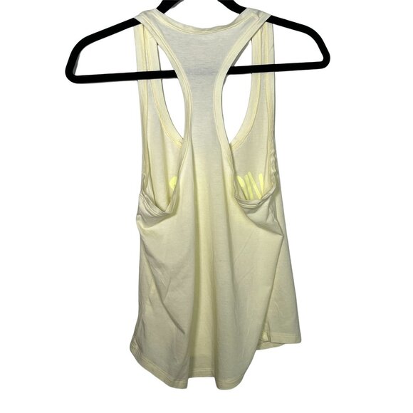 Victorias Secret Racerback Tank Top Small Graphic Neon Yellow Active Gym Shirt - Picture 2 of 7